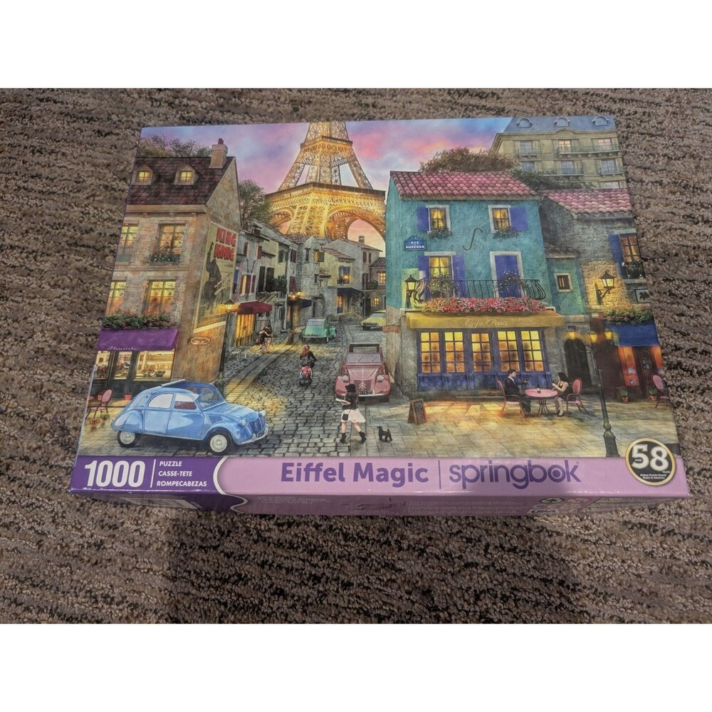 COMPLETE Springbok Eiffel Magic Jigsaw Puzzle 1000 pieces Paris France